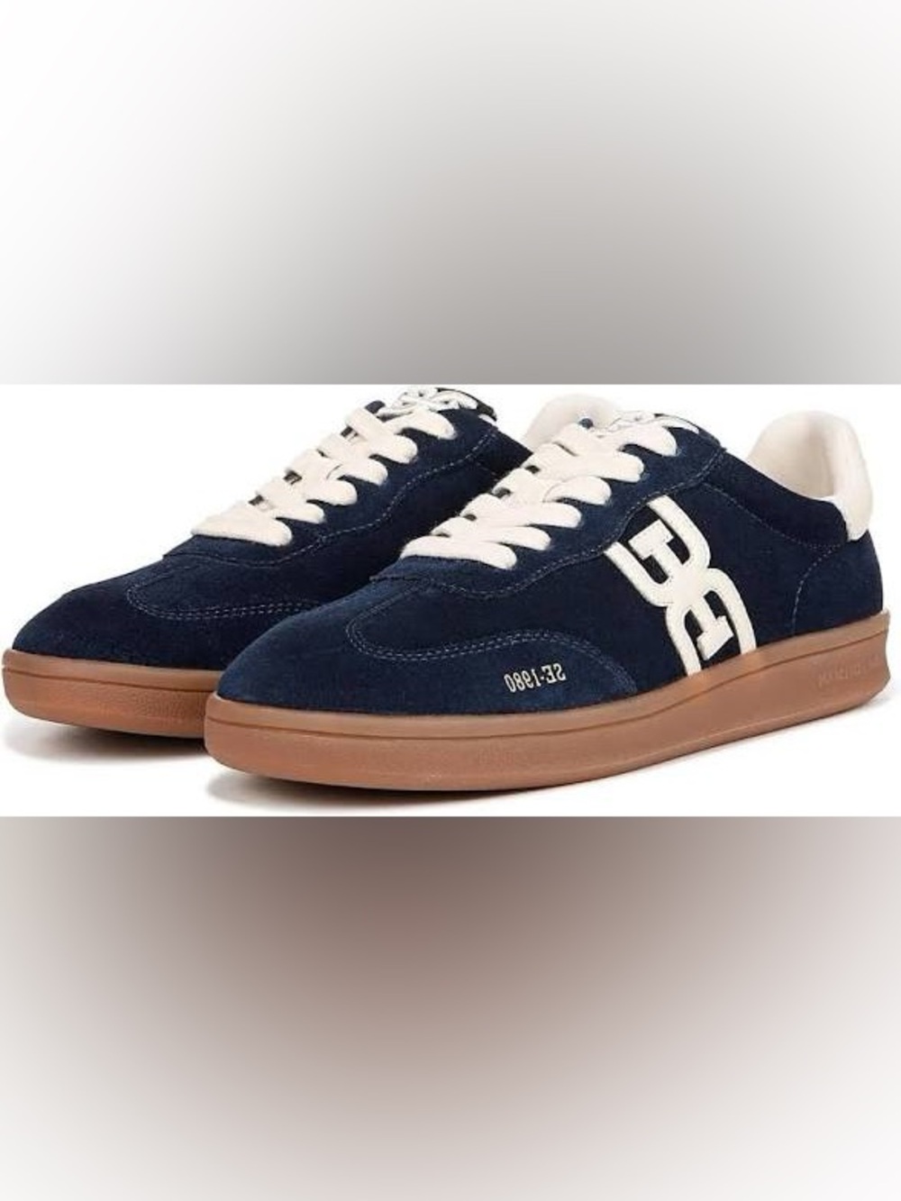 Sam Edelman Navy Suede Lace-Up Sneakers